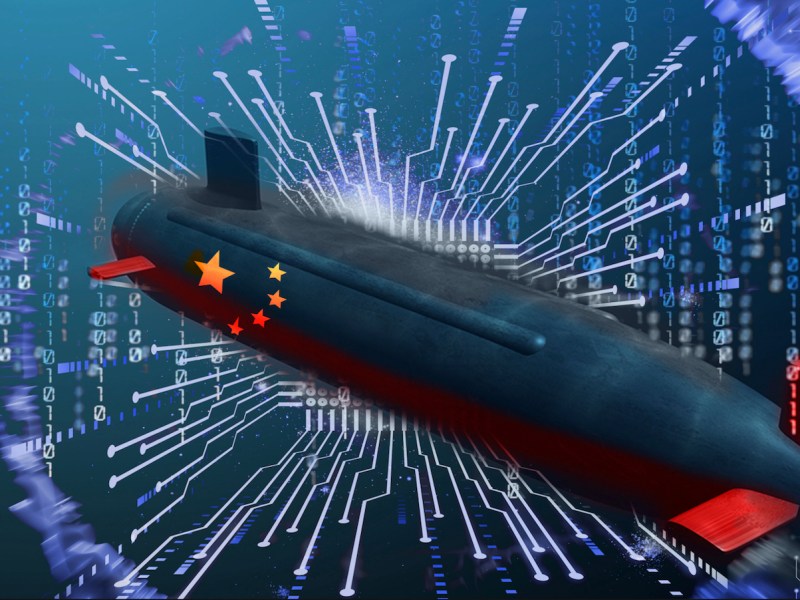 Conceptual image of an artificial intelligence-driven Chinese submarine. Image: Facebook