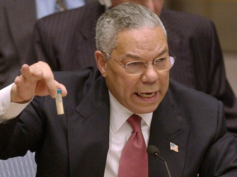 Colin Powell and the WMD false flag.